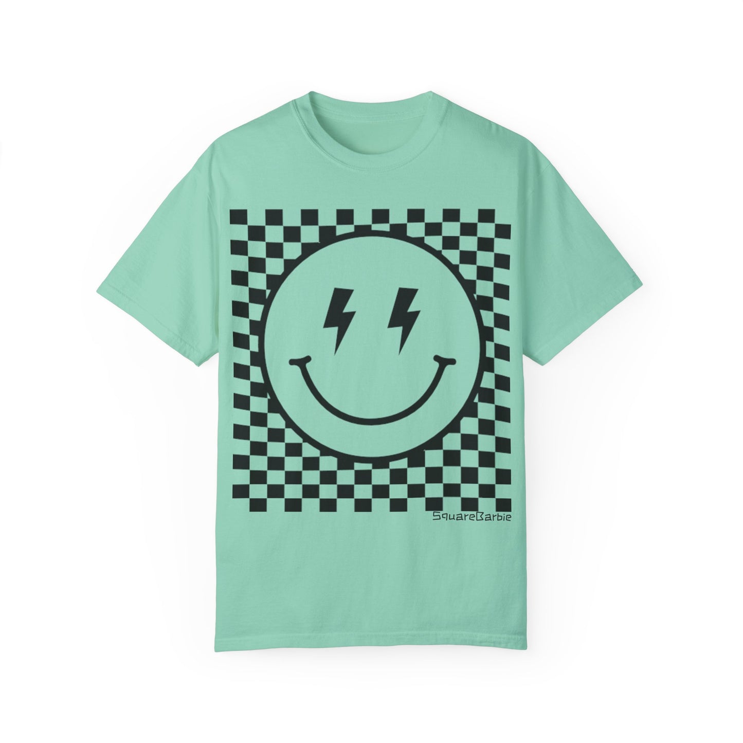 Retro Smiley Groovy Shirt | Checkered Shirt | Groovy Retro Tee | Trendy Aesthetic | Comfort Colors Graphic Tee | Vintage-inspired Graphic Shirt - Chop'D Ratz Garage