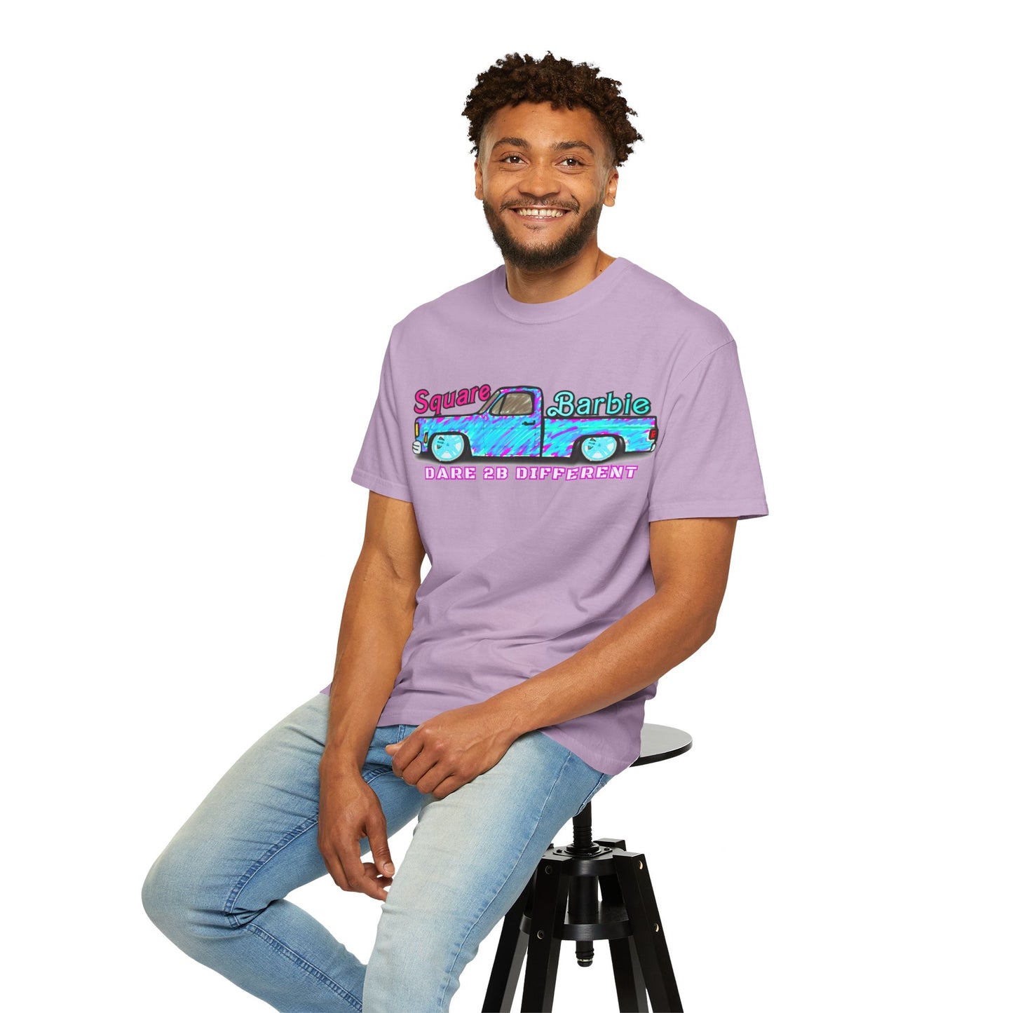 Dare to Be Different SquareBarbie T-Shirt - Unisex Garment-Dyed Popular Comfort Colors Tee - Chop'D Ratz Garage