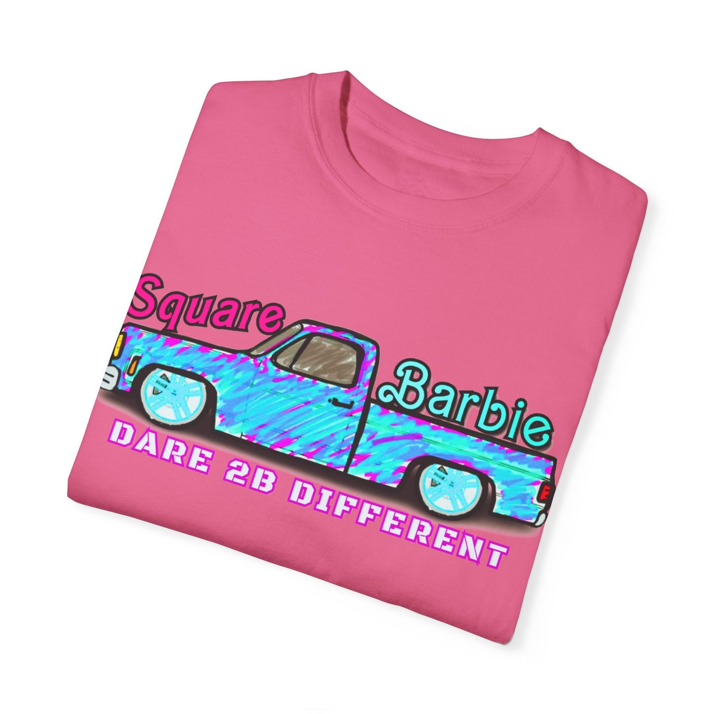 Dare to Be Different SquareBarbie T-Shirt - Unisex Garment-Dyed Popular Comfort Colors Tee - Chop'D Ratz Garage