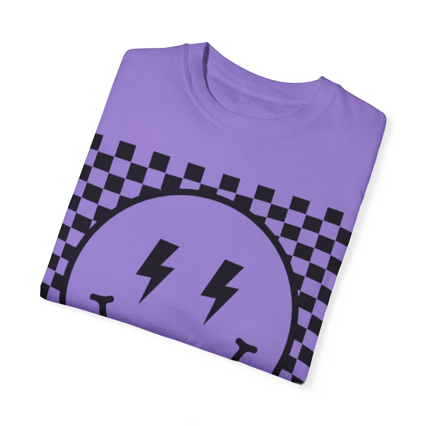 Retro Smiley Groovy Shirt | Checkered Shirt | Groovy Retro Tee | Trendy Aesthetic | Comfort Colors Graphic Tee | Vintage-inspired Graphic Shirt - Chop'D Ratz Garage