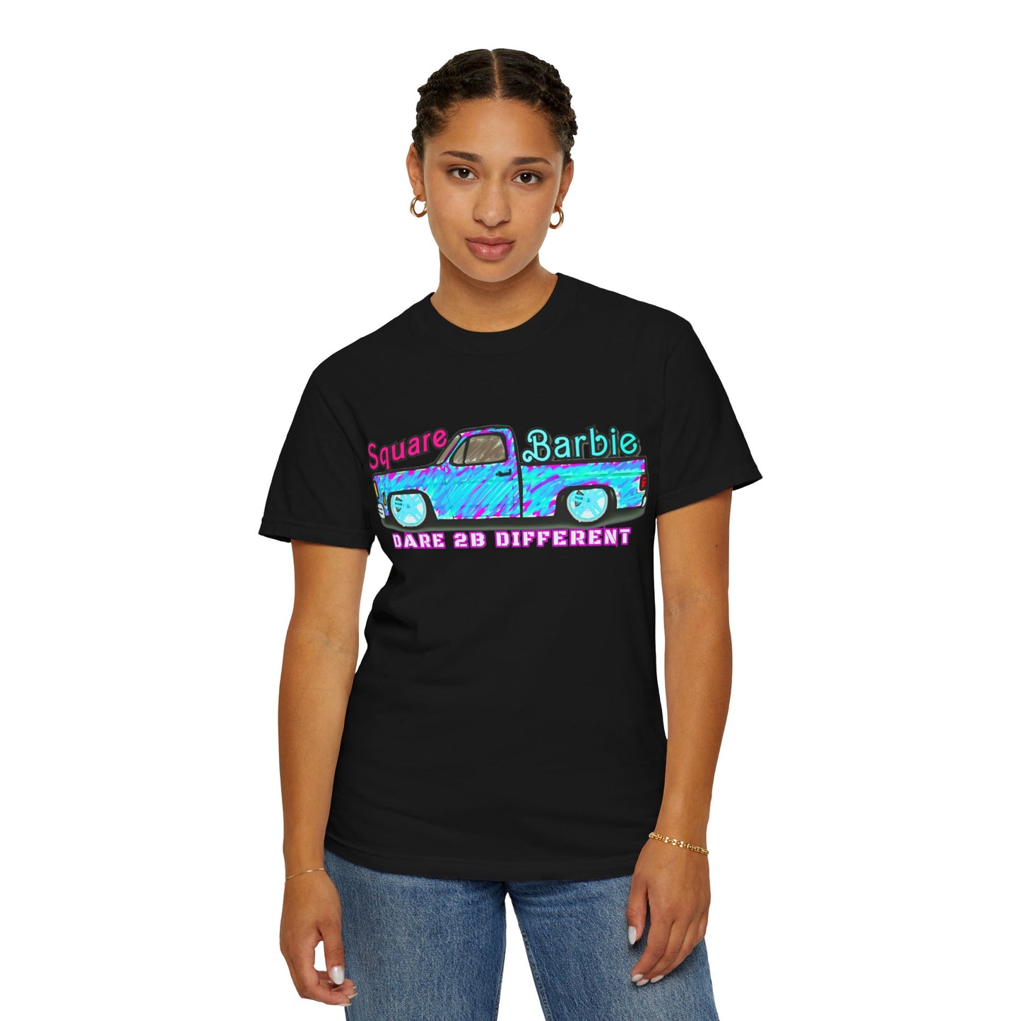 Dare to Be Different SquareBarbie T-Shirt - Unisex Garment-Dyed Popular Comfort Colors Tee - Chop'D Ratz Garage