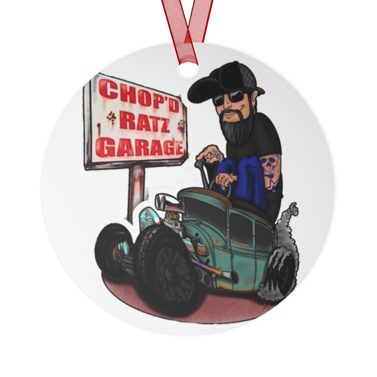 Metal Ornaments - Chop'D Ratz Garage