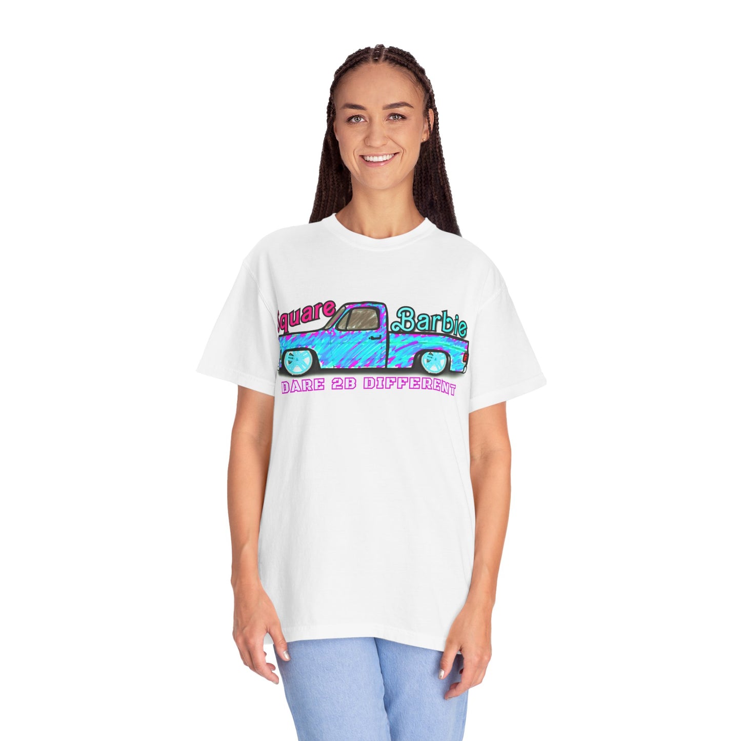 Dare to Be Different SquareBarbie T-Shirt - Unisex Garment-Dyed Popular Comfort Colors Tee - Chop'D Ratz Garage