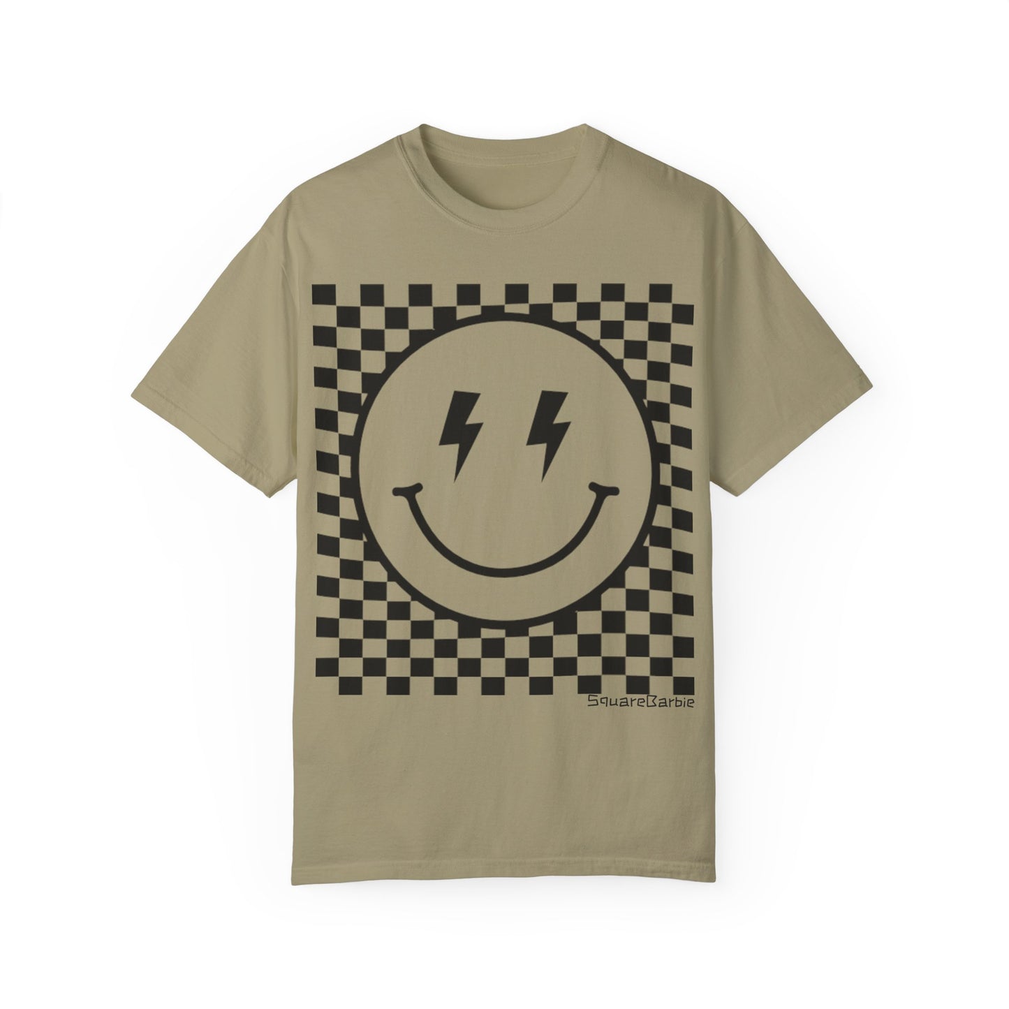 Retro Smiley Groovy Shirt | Checkered Shirt | Groovy Retro Tee | Trendy Aesthetic | Comfort Colors Graphic Tee | Vintage-inspired Graphic Shirt - Chop'D Ratz Garage