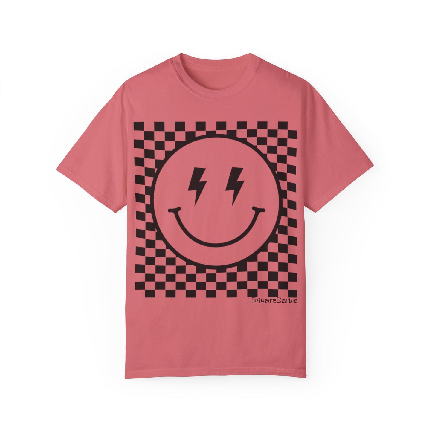 Retro Smiley Groovy Shirt | Checkered Shirt | Groovy Retro Tee | Trendy Aesthetic | Comfort Colors Graphic Tee | Vintage-inspired Graphic Shirt - Chop'D Ratz Garage