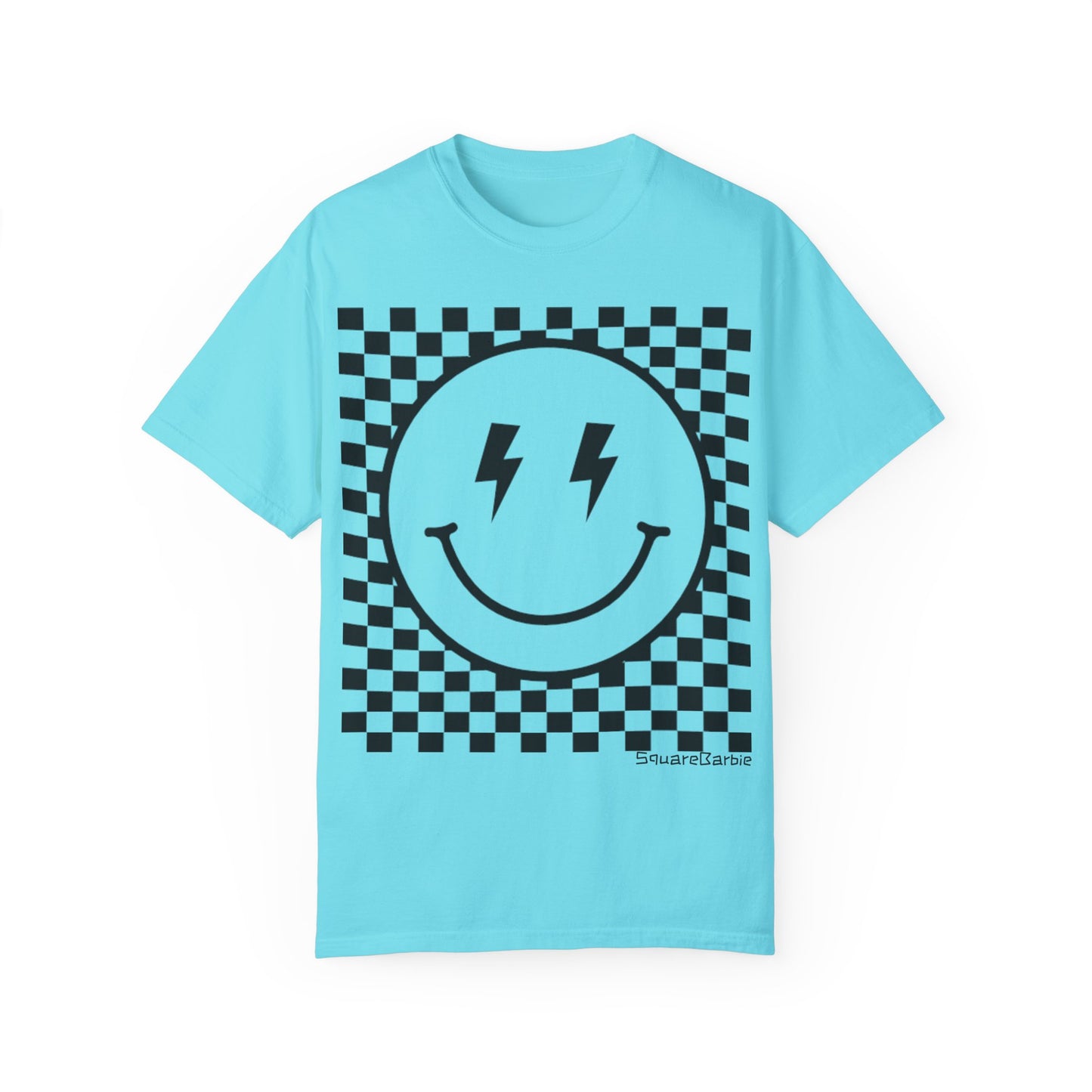 Retro Smiley Groovy Shirt | Checkered Shirt | Groovy Retro Tee | Trendy Aesthetic | Comfort Colors Graphic Tee | Vintage-inspired Graphic Shirt - Chop'D Ratz Garage