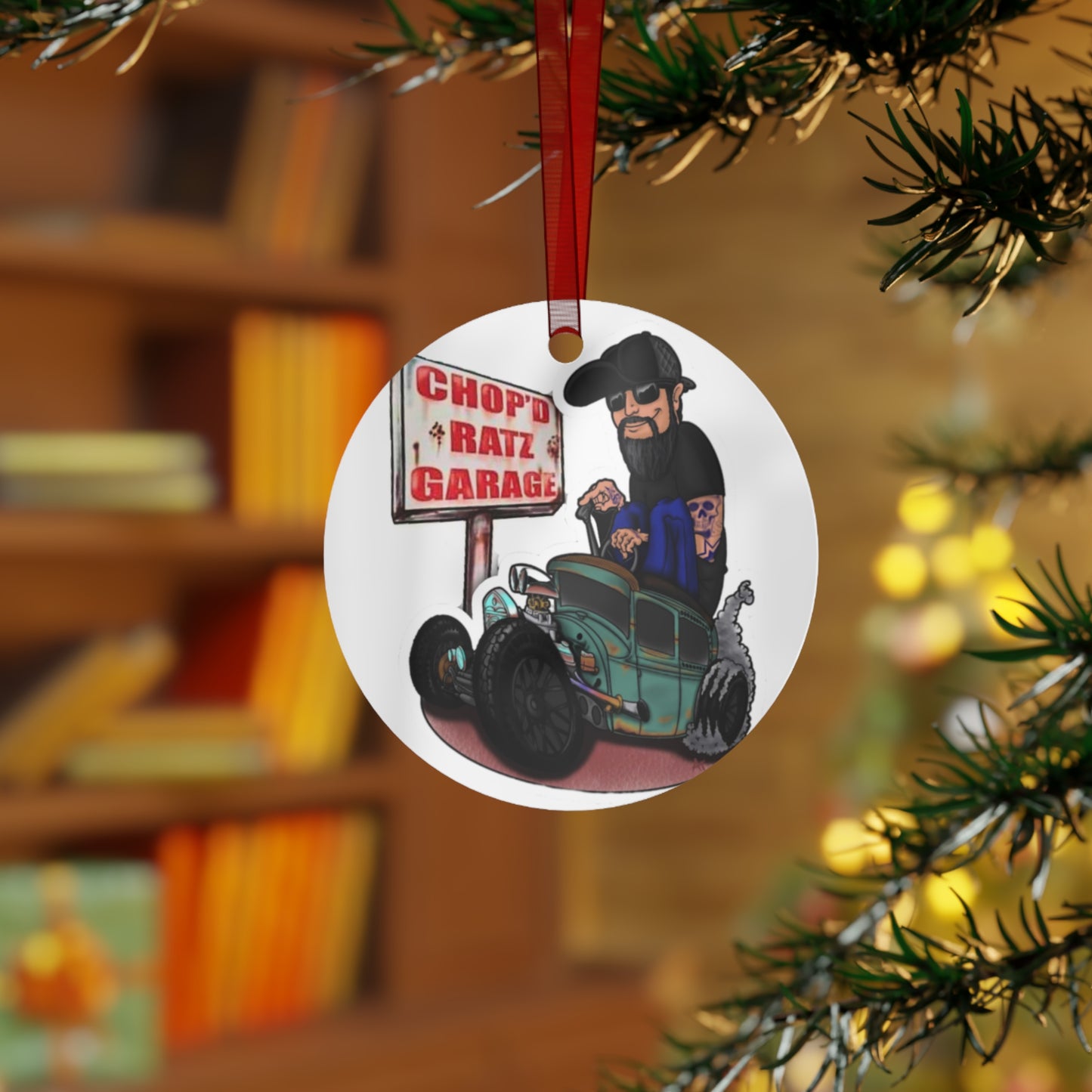 Metal Ornaments - Chop'D Ratz Garage