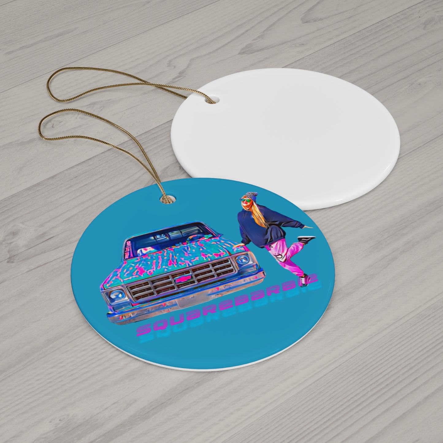 SQUAREBARBIE Ceramic Ornament - Chop'D Ratz Garage