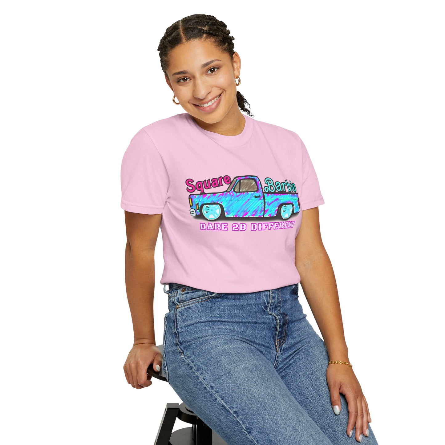 Dare to Be Different SquareBarbie T-Shirt - Unisex Garment-Dyed Popular Comfort Colors Tee - Chop'D Ratz Garage