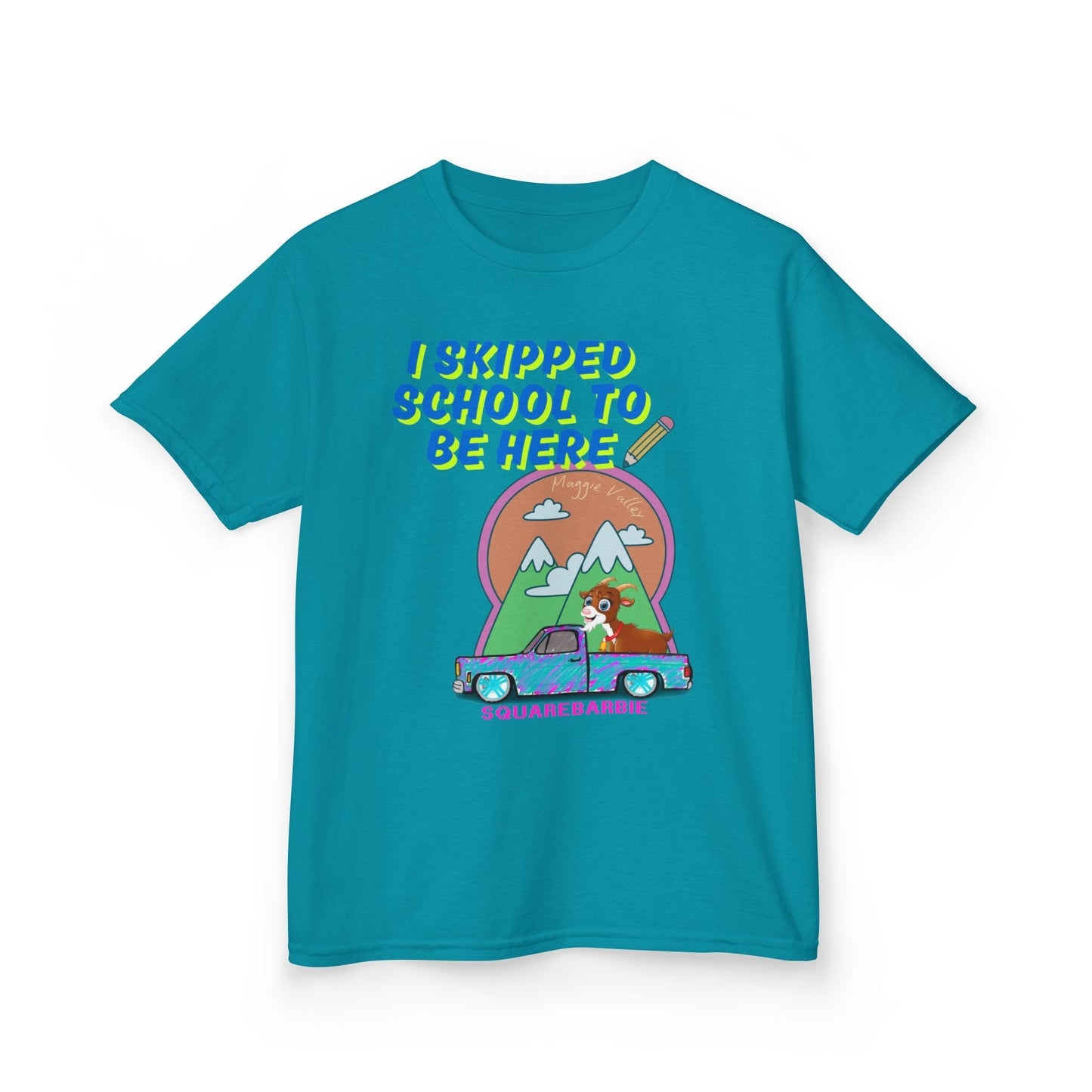 Design 2 SquareBarbie Mini Nats Funny Kids Tee - 'I Skipped School to Be Here' Graphic Shirt - Chop'D Ratz Garage