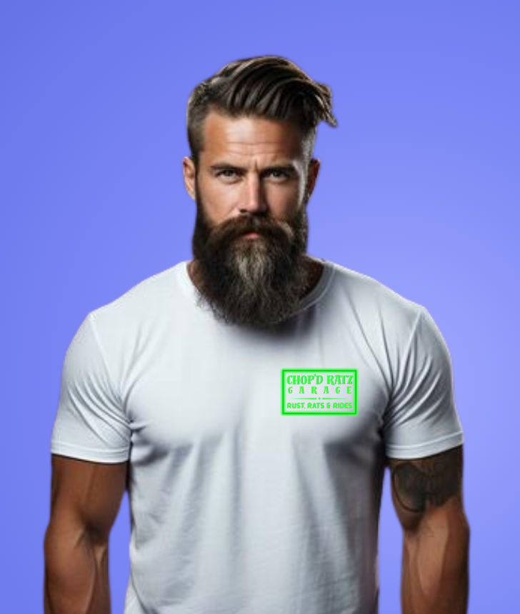 RUST RATS RIDES - CRG T-Shirt, Vintage Style Tee, Unisex, Gearhead Auto Enthusiast Apparel, Gift for Mechanic, Casual Wear - Chop'D Ratz Garage