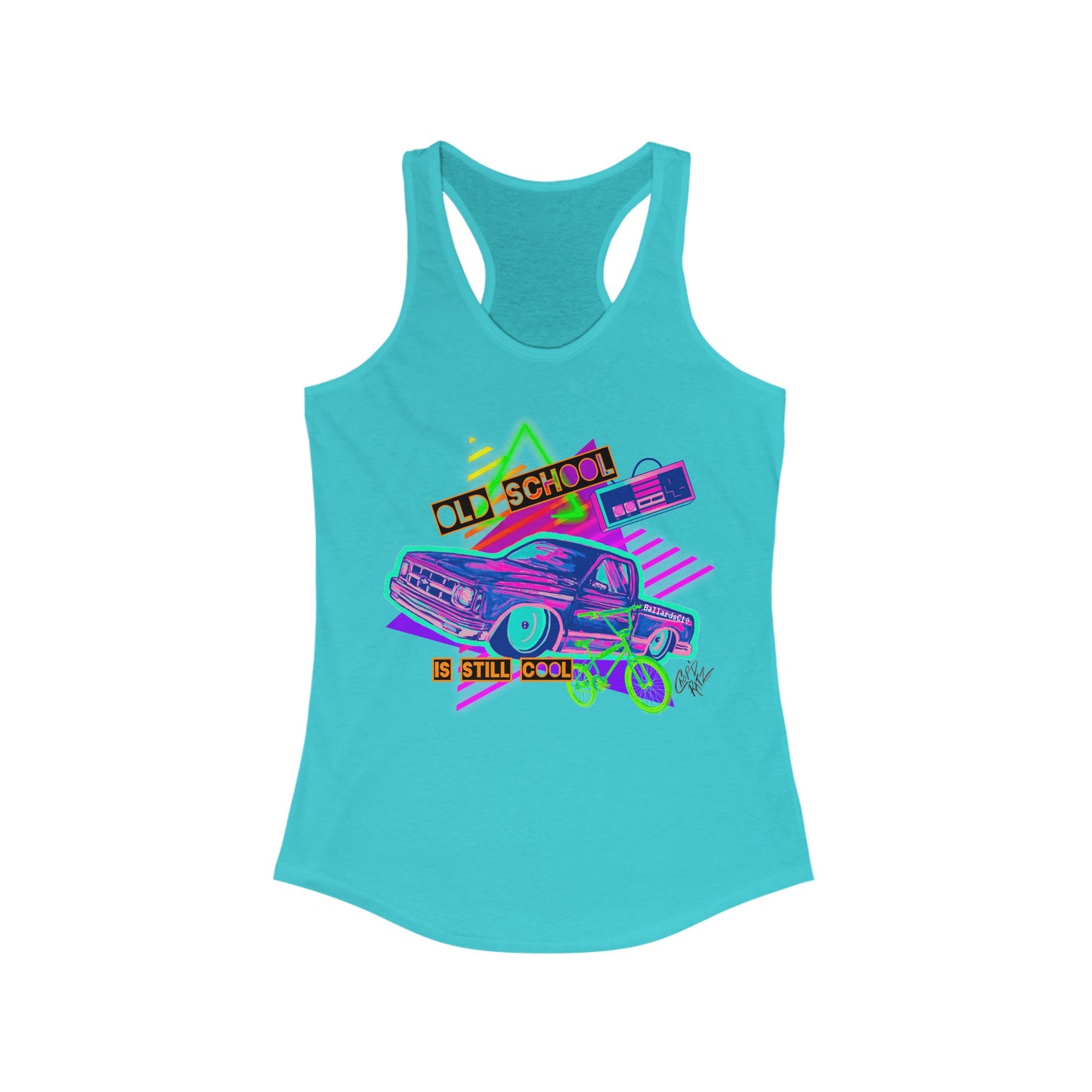 OLD SCHOOL BALLARDSC10 Women's Racerback Tank - Chop'D Ratz Garage