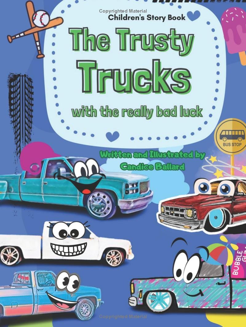 HARDCOVER EDITION The Trusty Trucks Children's Book - Chop'D Ratz Garage