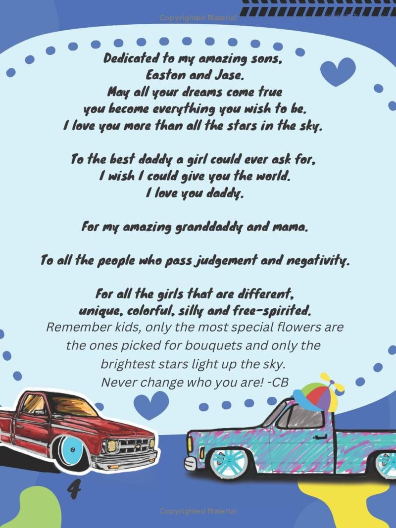 HARDCOVER EDITION The Trusty Trucks Children's Book - Chop'D Ratz Garage