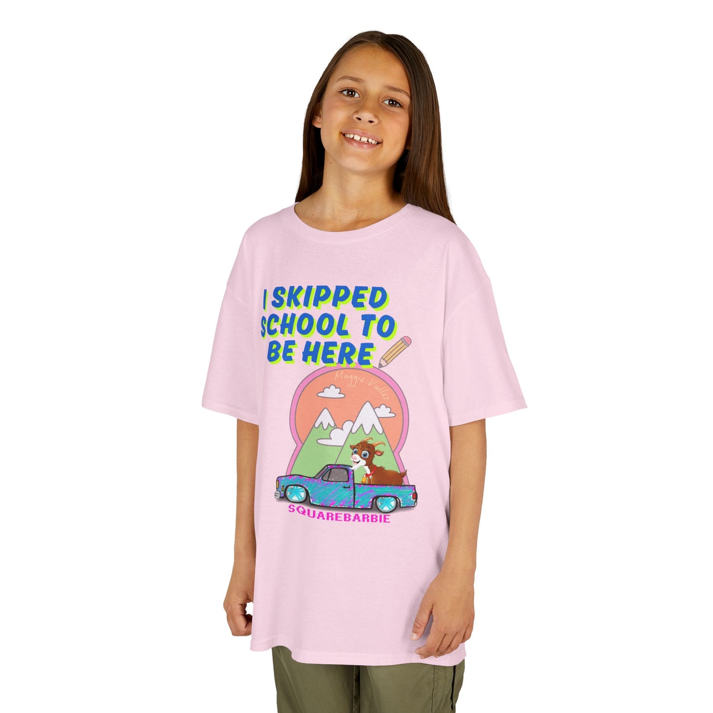 Design 2 SquareBarbie Mini Nats Funny Kids Tee - 'I Skipped School to Be Here' Graphic Shirt - Chop'D Ratz Garage