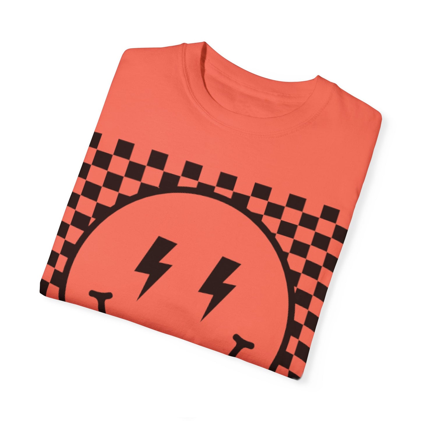 Retro Smiley Groovy Shirt | Checkered Shirt | Groovy Retro Tee | Trendy Aesthetic | Comfort Colors Graphic Tee | Vintage-inspired Graphic Shirt - Chop'D Ratz Garage