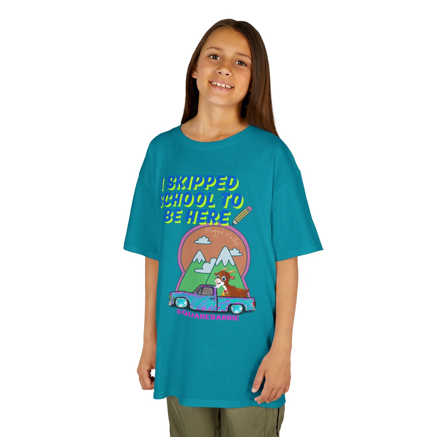 Design 2 SquareBarbie Mini Nats Funny Kids Tee - 'I Skipped School to Be Here' Graphic Shirt - Chop'D Ratz Garage