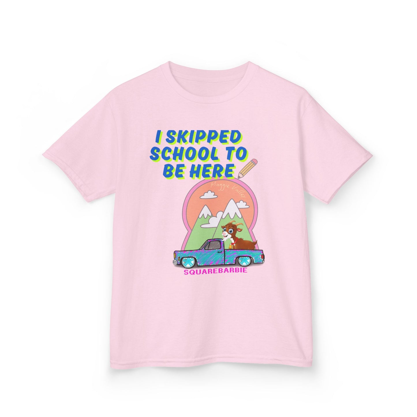 Design 2 SquareBarbie Mini Nats Funny Kids Tee - 'I Skipped School to Be Here' Graphic Shirt - Chop'D Ratz Garage