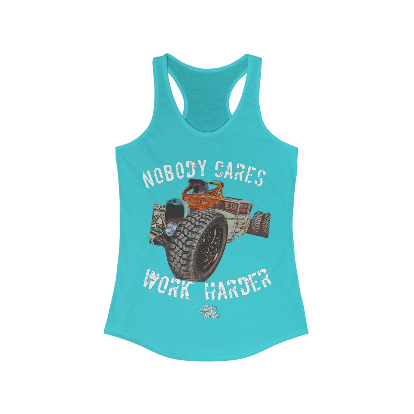 NOBODY CARES RATROD Women's Racerback Tank - Chop'D Ratz Garage