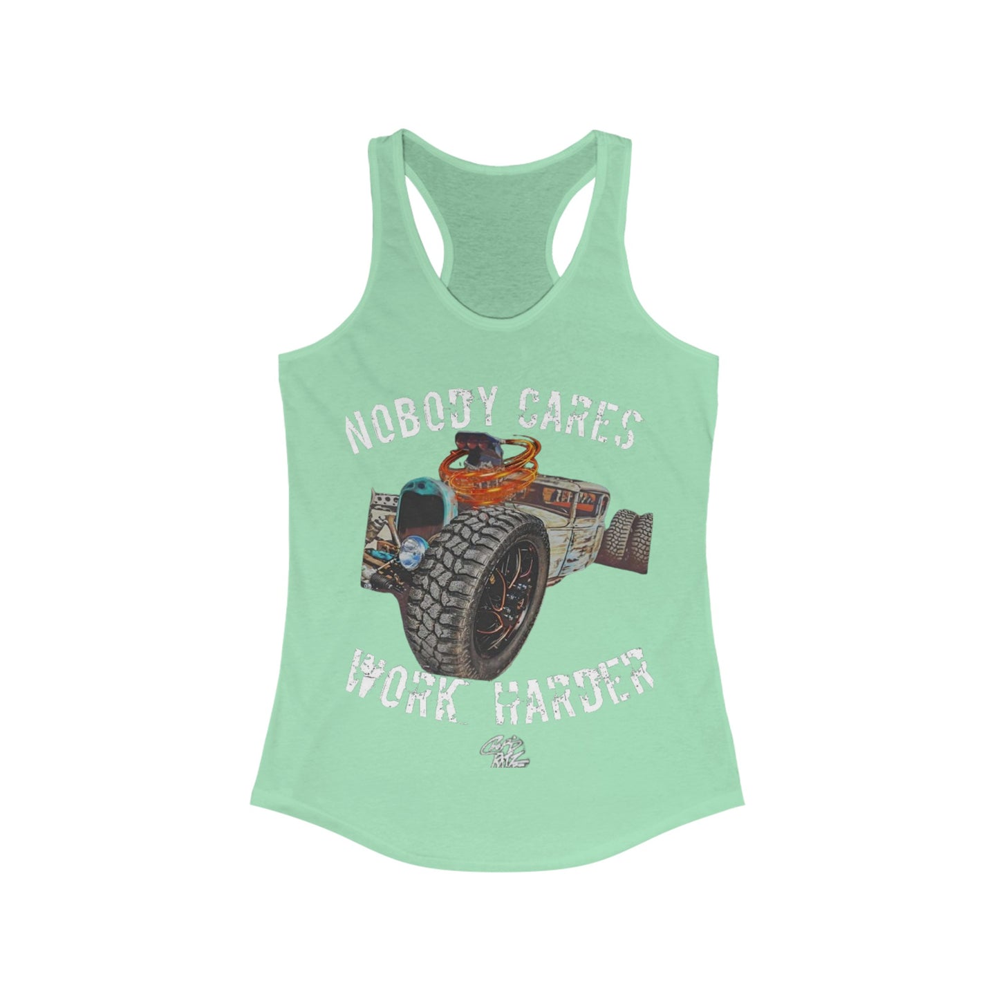 NOBODY CARES RATROD Women's Racerback Tank - Chop'D Ratz Garage