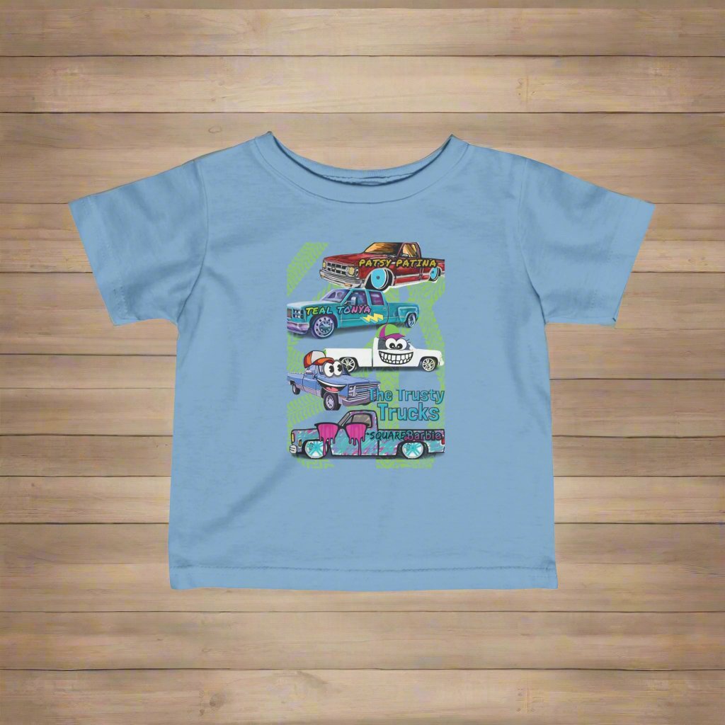 THE TRUSTY TRUCKS toddler shirt by author Candice Ballard, Chevy Trucks