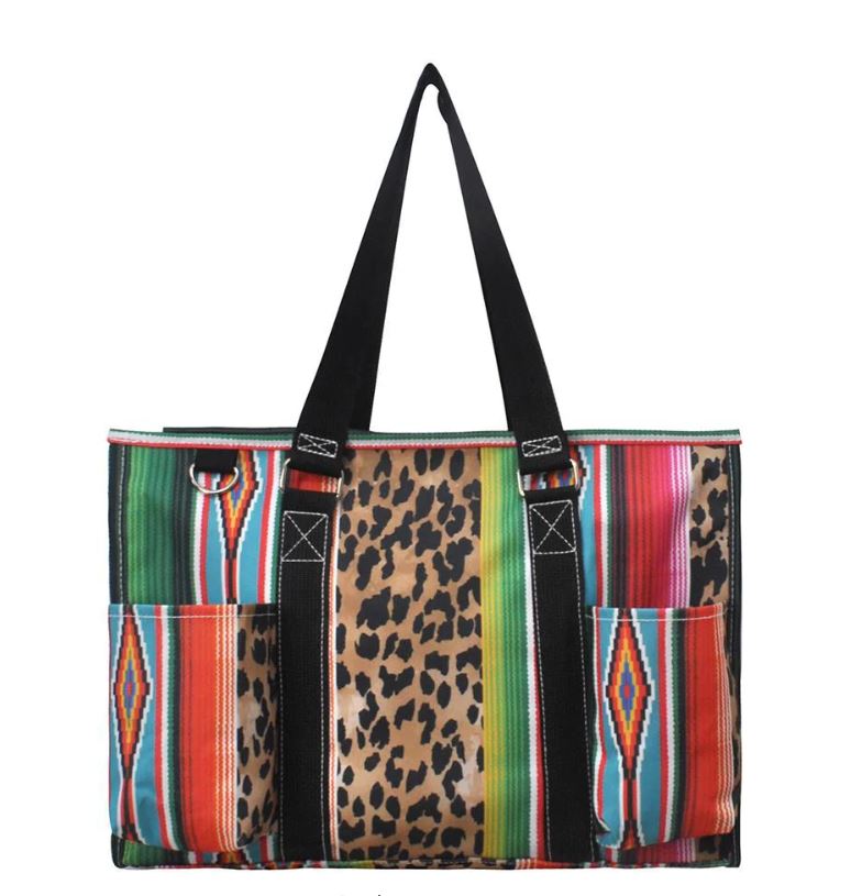 Serape Leopard Organizer Tote Bag - Chop'D Ratz Garage