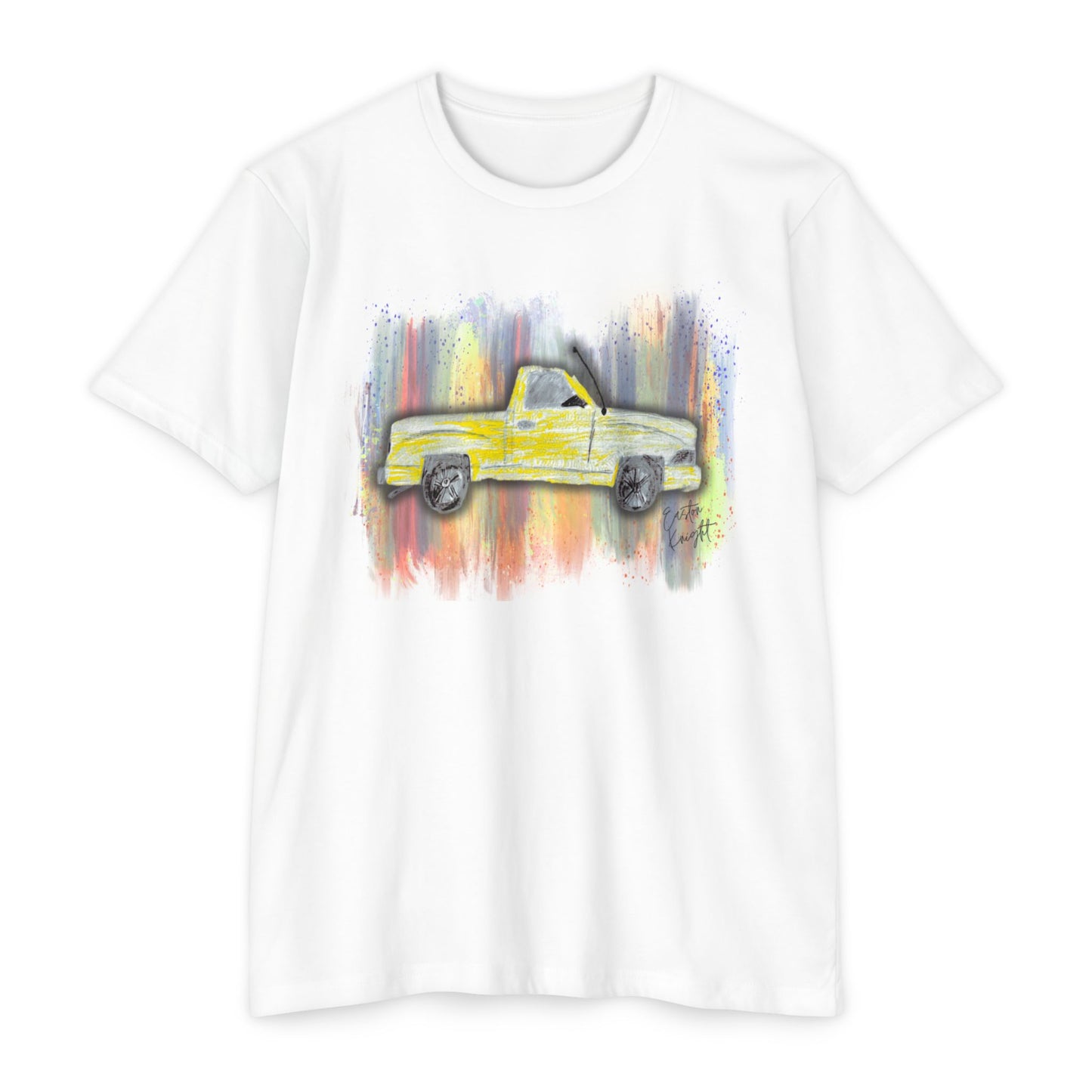 George's Dodge Yellow Truck T-Shirt — Watercolor by Easton K.