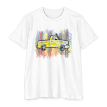 George's Dodge Yellow Truck T-Shirt — Watercolor by Easton K.
