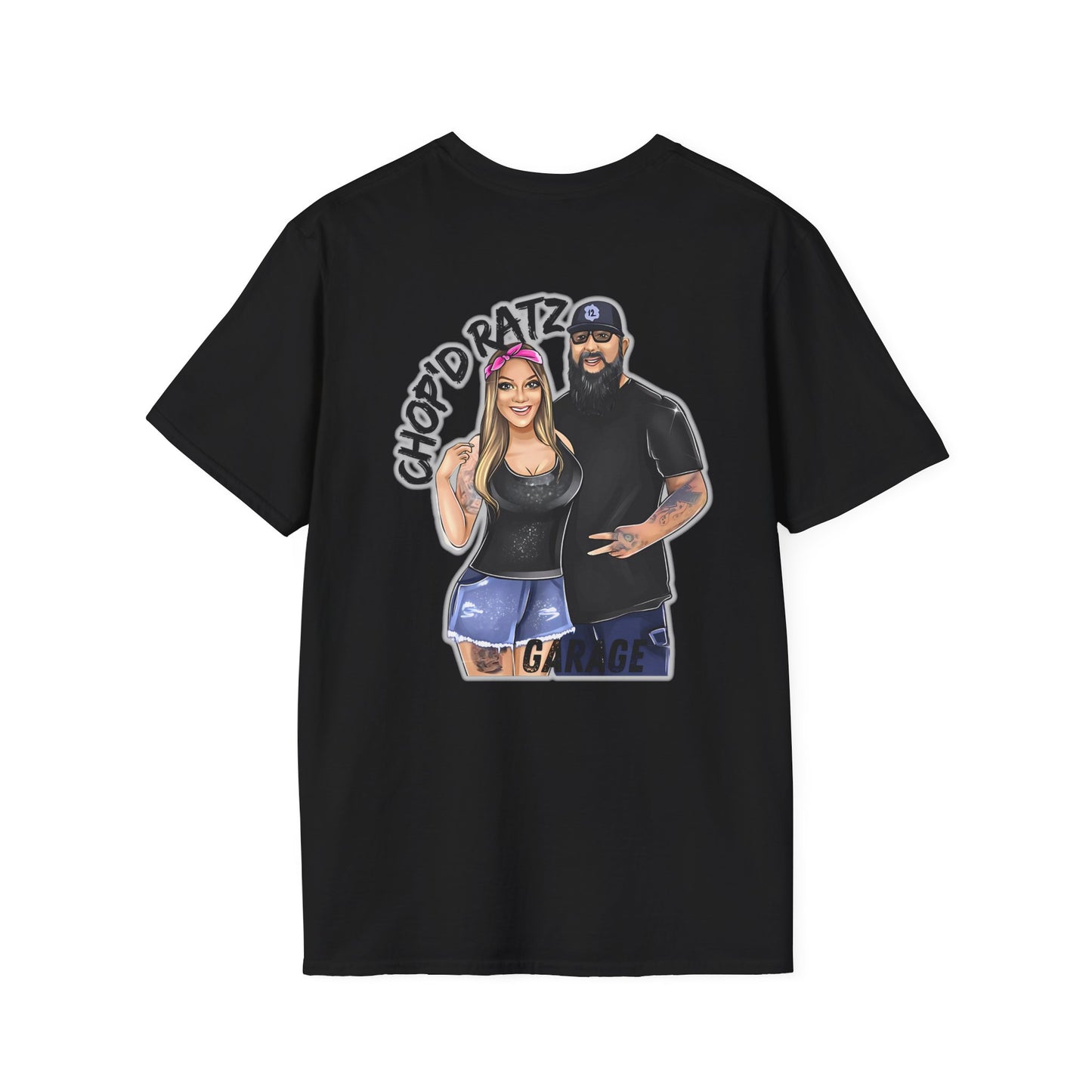 Power Couple Tee, Chop'D Ratz Garage, Graphic T-Shirt, Unisex Casual