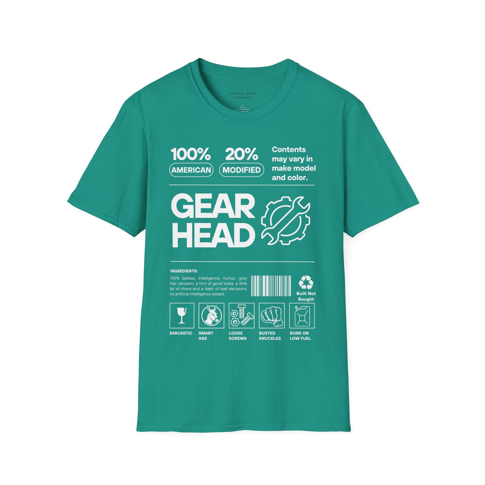GEARHEAD 100% Unisex Shirt - Chop'D Ratz Garage