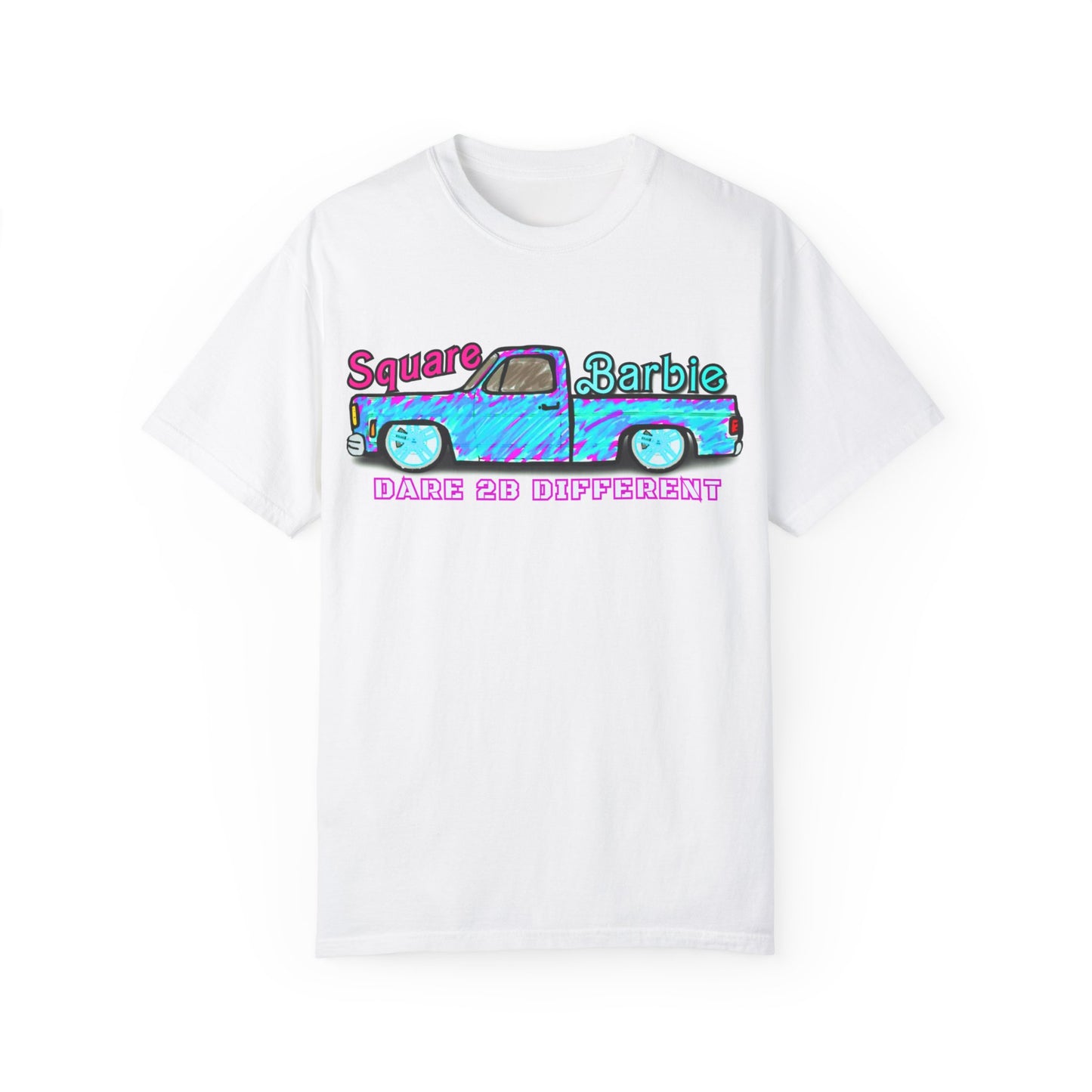 Dare to Be Different SquareBarbie T-Shirt - Unisex Garment-Dyed Popular Comfort Colors Tee