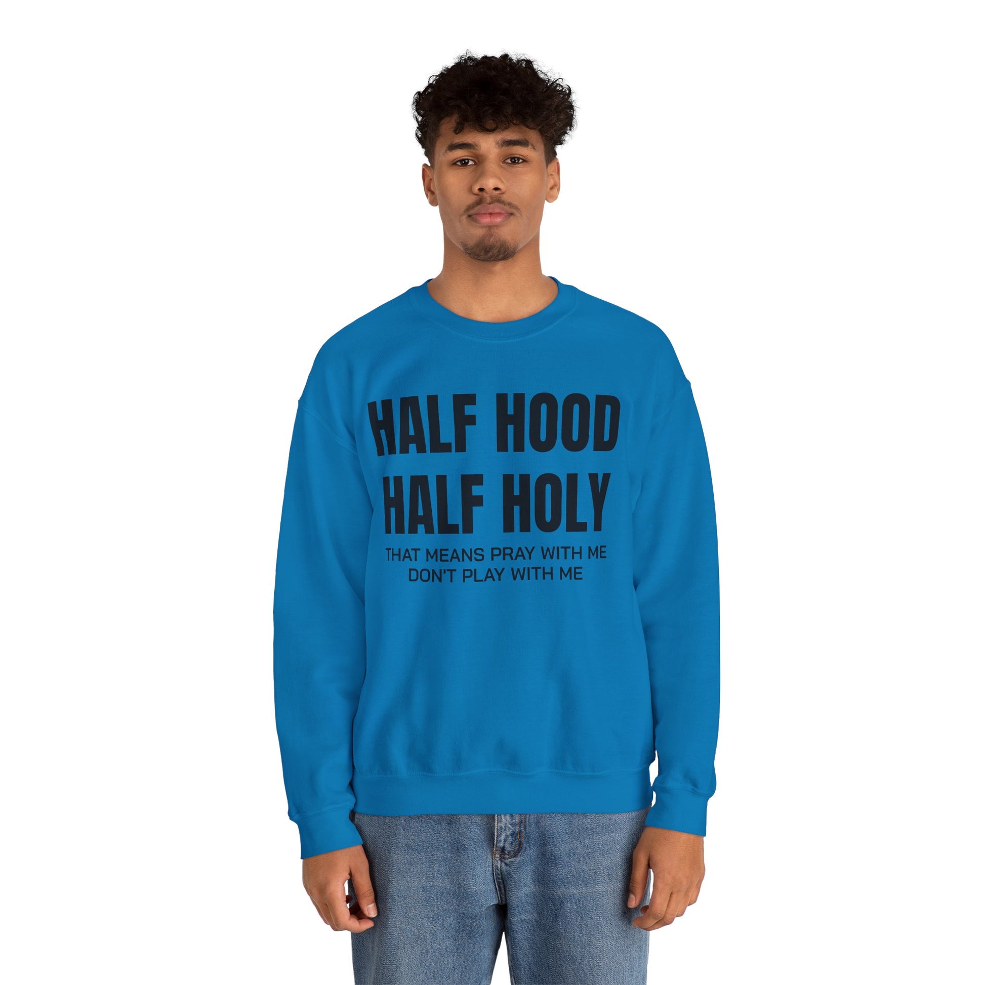 HALF HOOD HALF HOLY Unisex Sweatshirt - Chop'D Ratz Garage