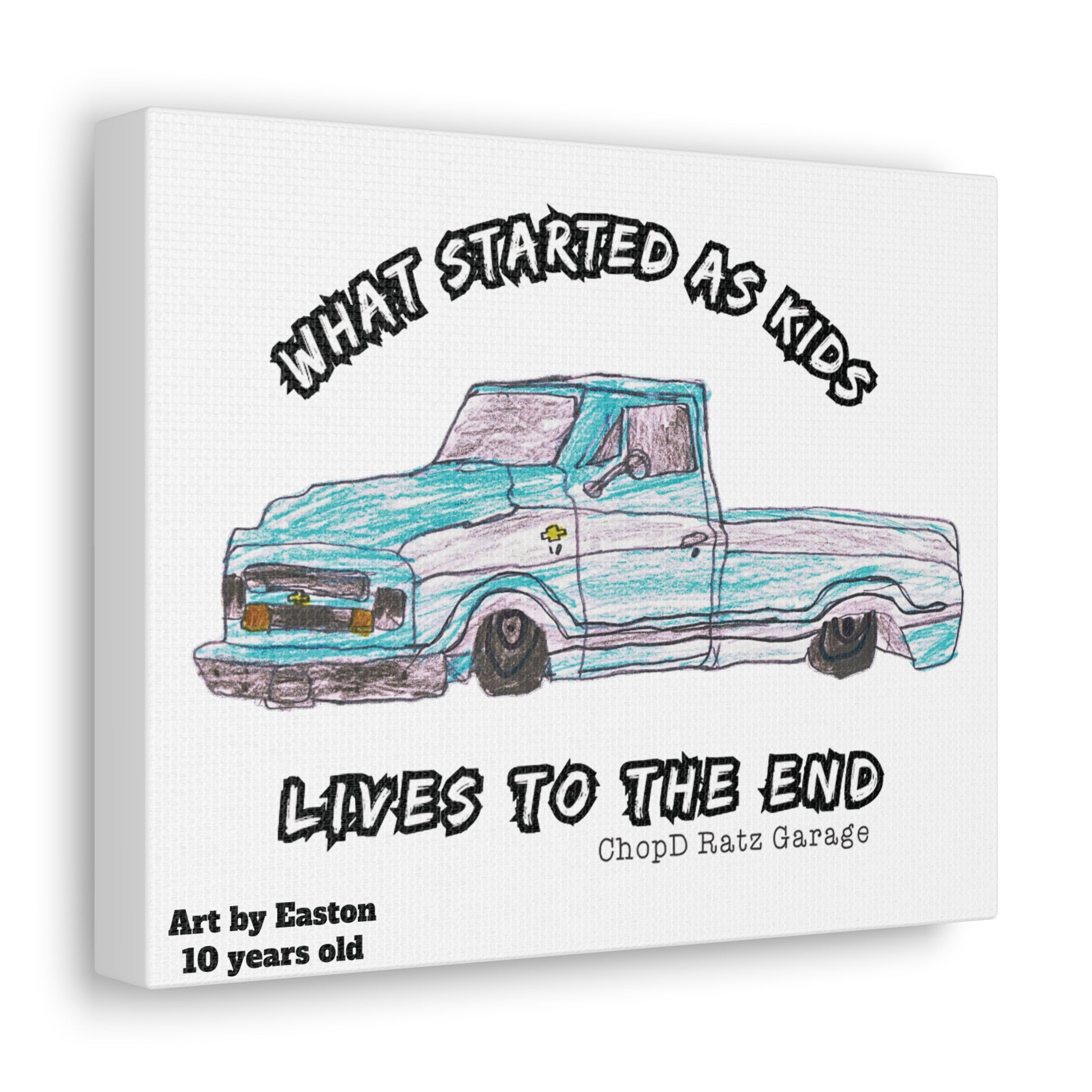 ART by EASTON C10 Canvas Gallery Wraps WHITE - Chop'D Ratz Garage