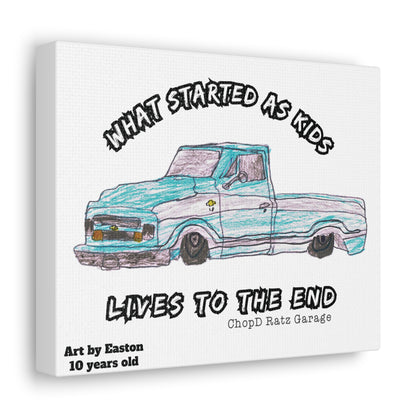 ART by EASTON C10 Canvas Gallery Wraps WHITE - Chop'D Ratz Garage