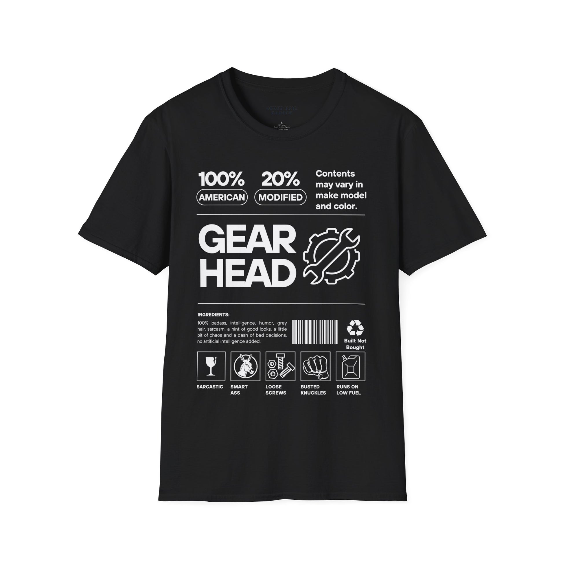 GEARHEAD 100% Unisex Shirt - Chop'D Ratz Garage