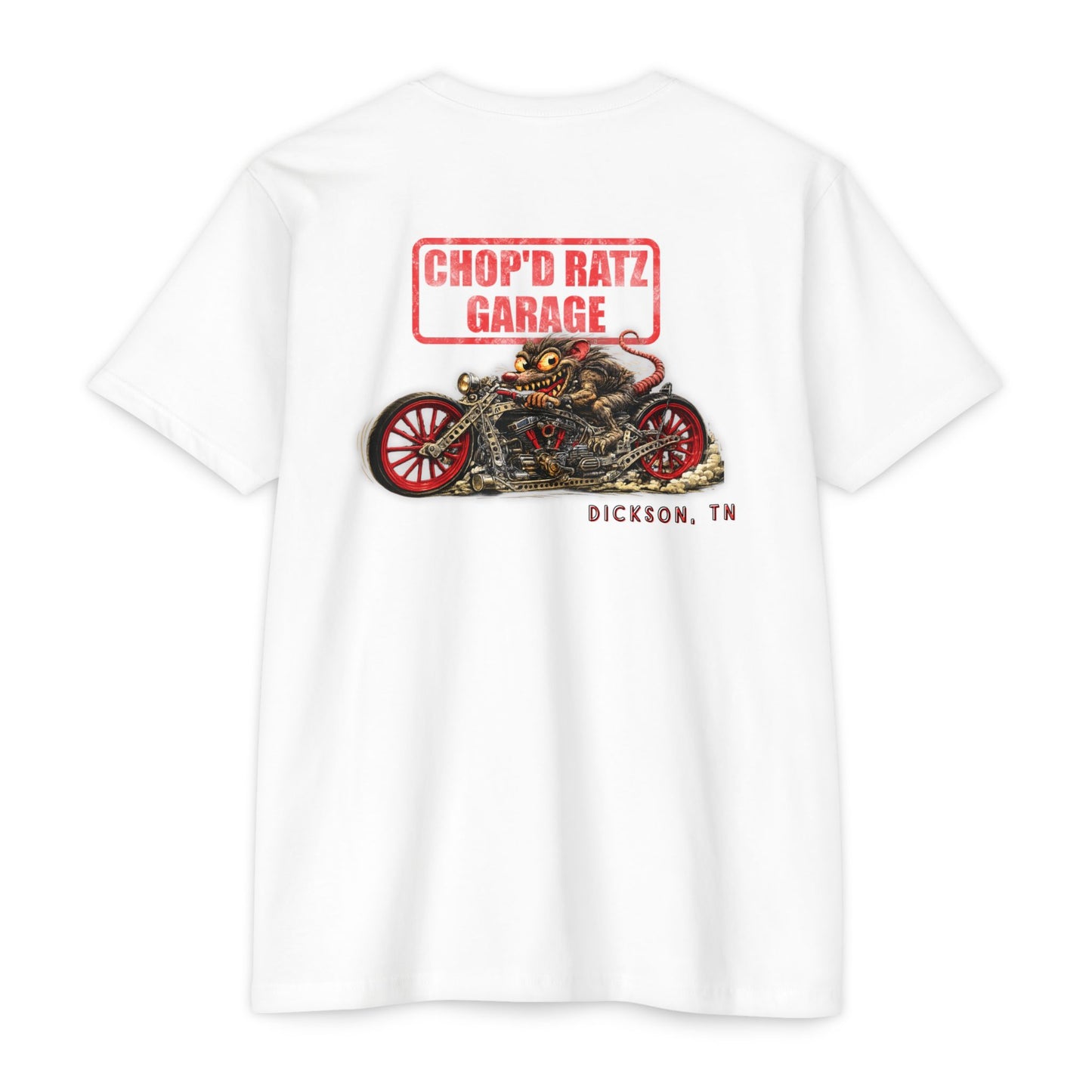 HUCKLEBERRY Rat Motorcycle T-Shirt — "Chop'D Ratz Garage" Vintage Tee - Chop'D Ratz Garage