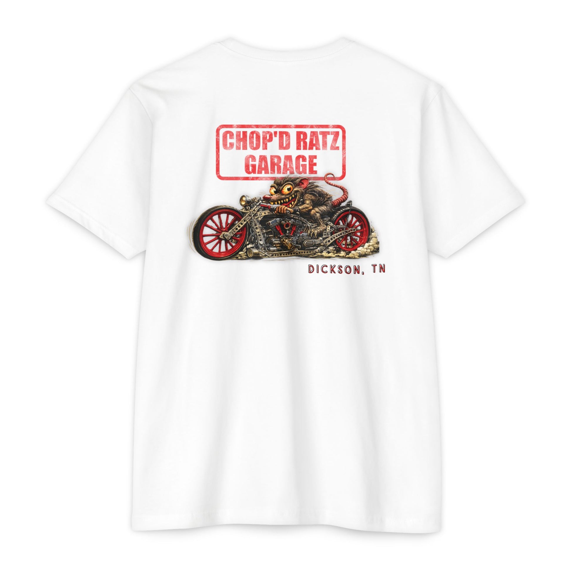 HUCKLEBERRY Rat Motorcycle T-Shirt — "Chop'D Ratz Garage" Vintage Tee - Chop'D Ratz Garage