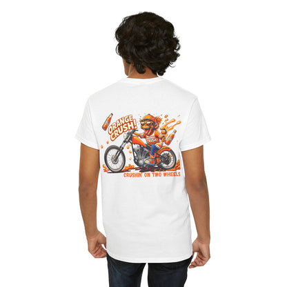 Orange Crush Custom Chopper T-Shirt — Daman's Motorcycle Design - Chop'D Ratz Garage