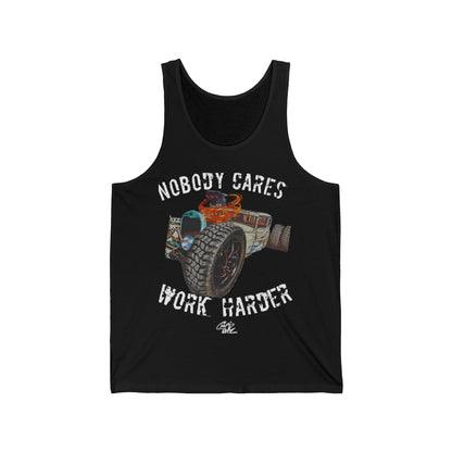 NOBODY CARES Ratrod MENS Unisex Jersey Tank - Chop'D Ratz Garage