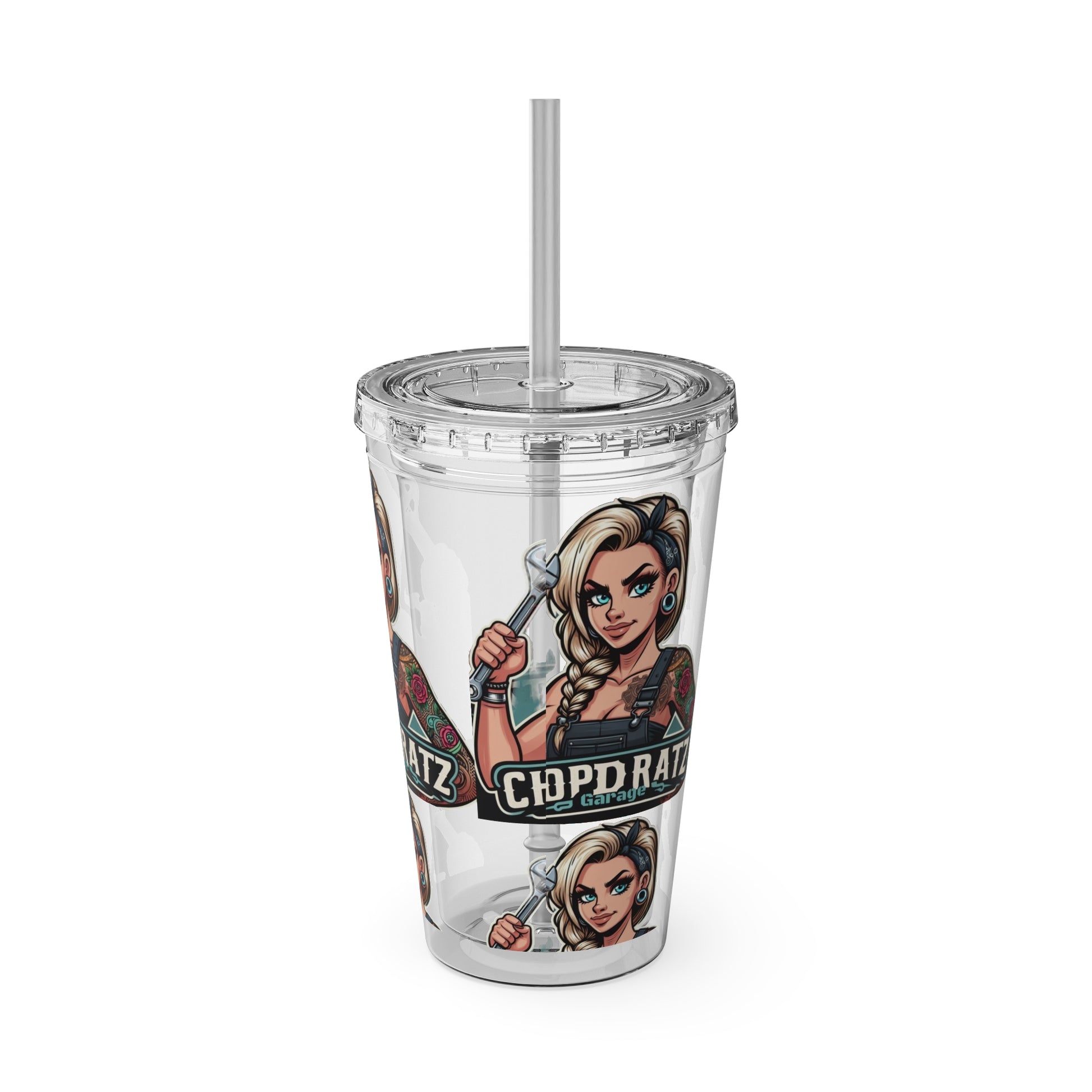 CRG Boss Lady Tumbler with Straw, 16oz 2 colors - Chop'D Ratz Garage