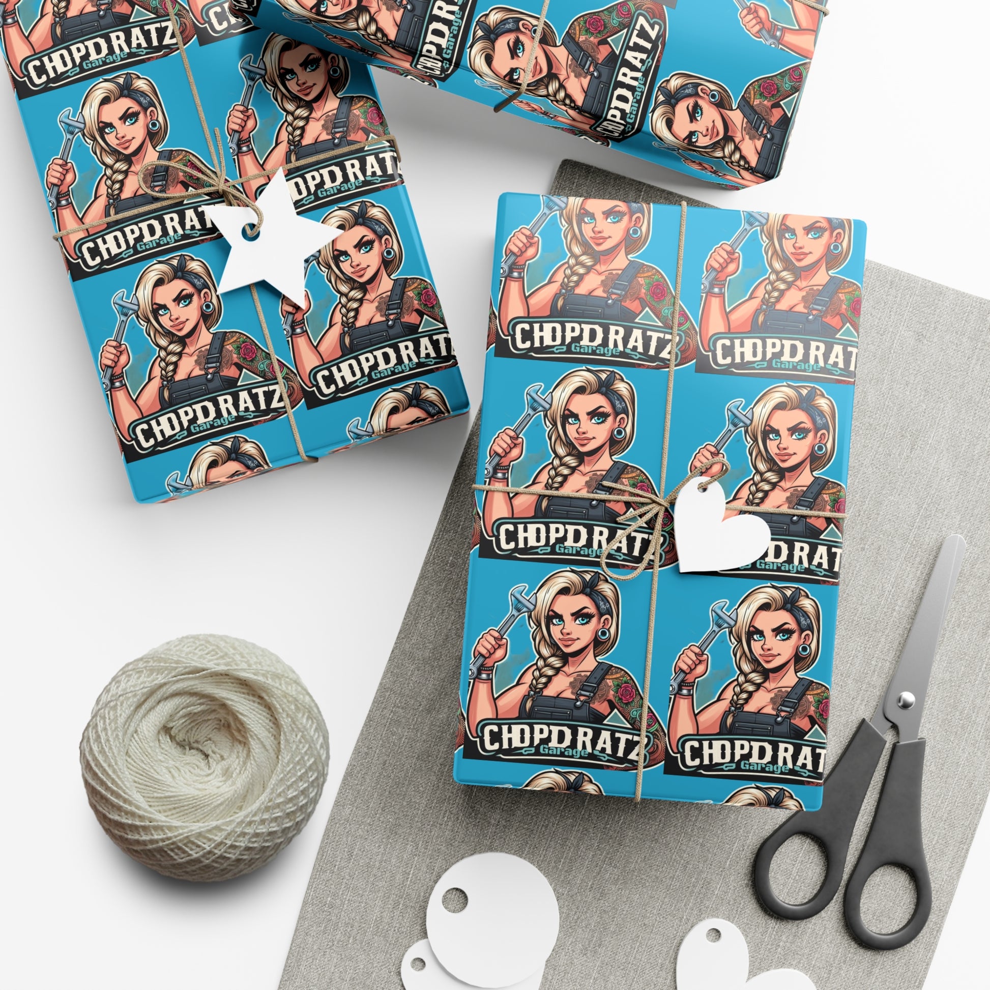 CRG Boss Lady Gift Wrap Paper - Chop'D Ratz Garage