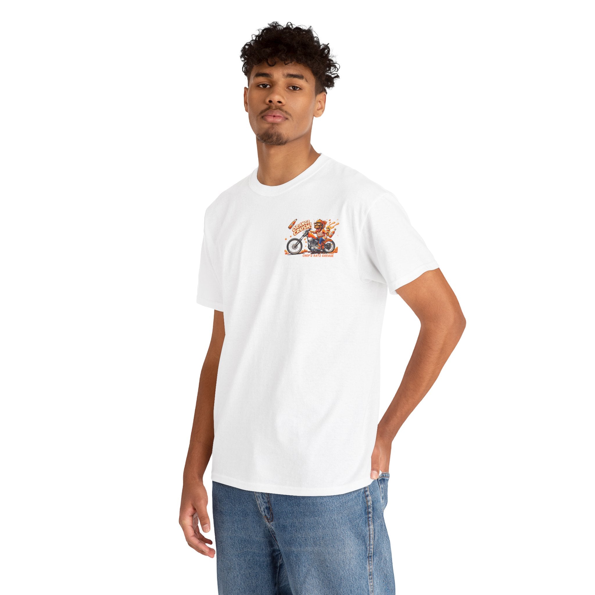 Orange Crush Custom Chopper T-Shirt — Daman's Motorcycle – Chop'D