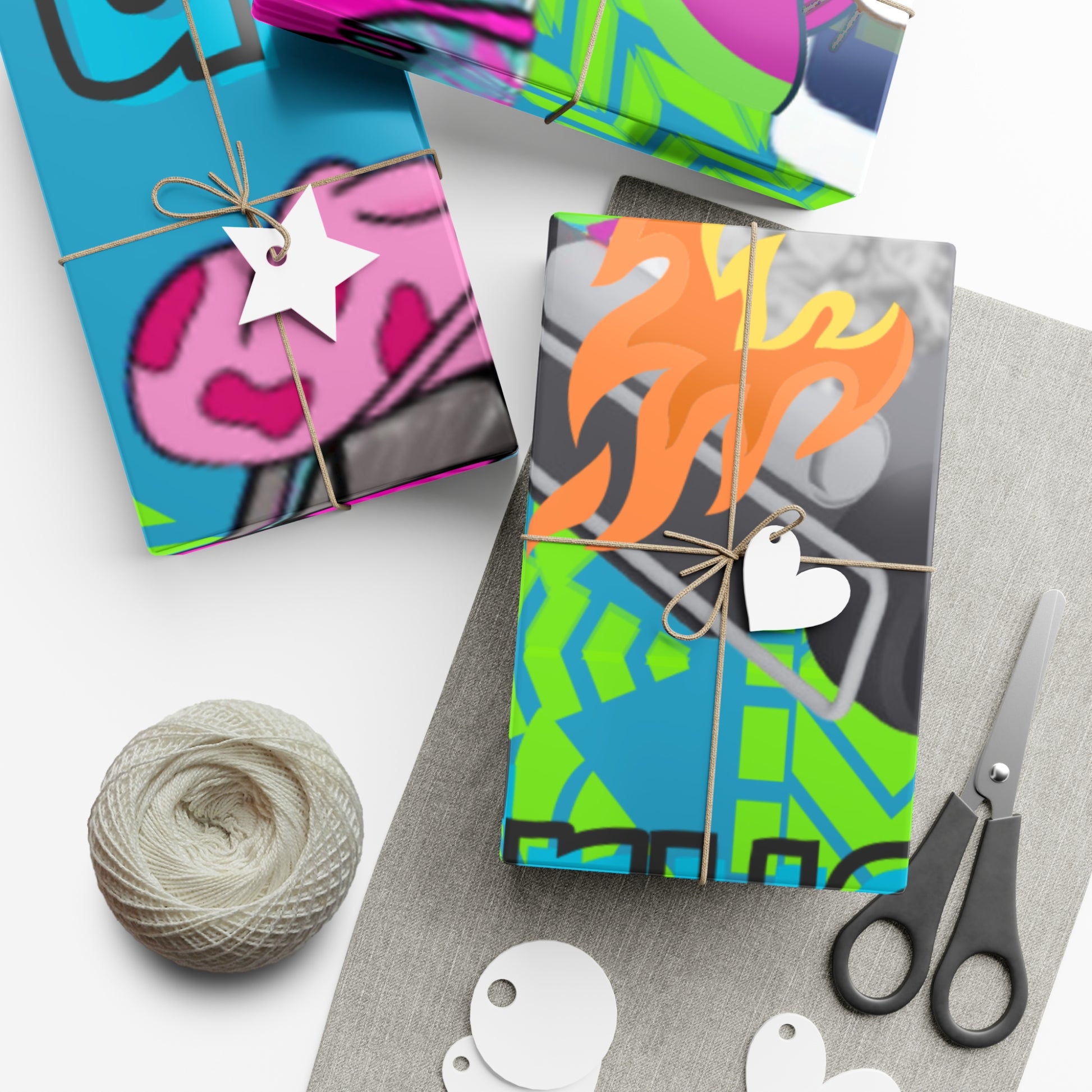 THE TRUSTY TRUCKS Gift Wrapping Paper - Chop'D Ratz Garage