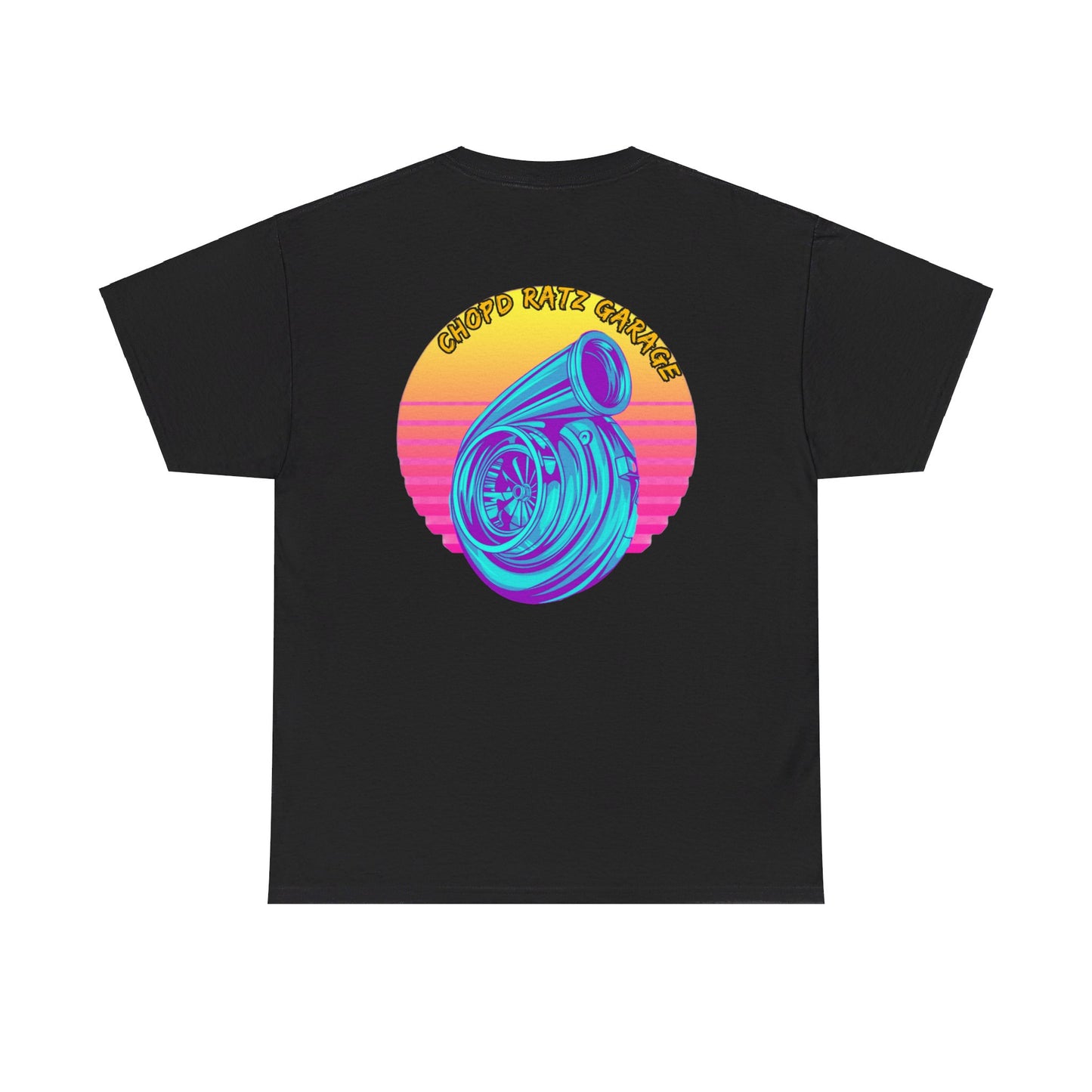 RETRO TURBO *BLACK* Unisex Heavy Cotton Tee - Chop'D Ratz Garage