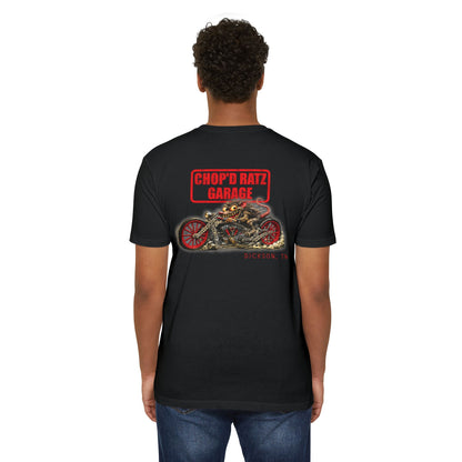 HUCKLEBERRY Rat Motorcycle T-Shirt — "Chop'D Ratz Garage" Vintage Tee - Chop'D Ratz Garage