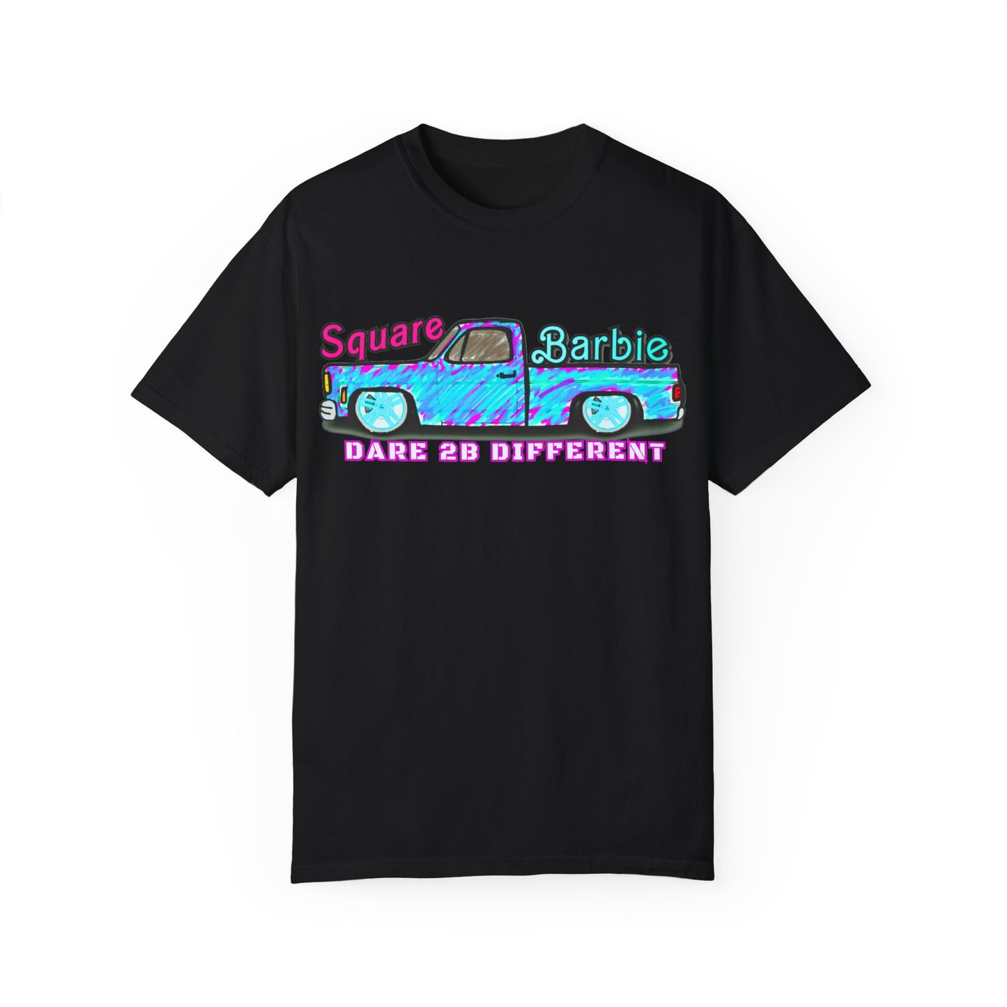 Dare to Be Different SquareBarbie T-Shirt - Unisex Garment-Dyed Popular Comfort Colors Tee