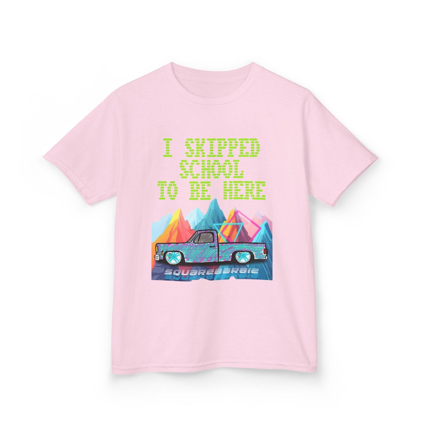 SquareBarbie Mini Nats Funny Kids Tee - 'I Skipped School to Be Here' Graphic Shirt