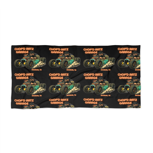 LOWDOWN LUCILLE COLLEY ChopD Ratz Garage Hot Rod Beach Towel