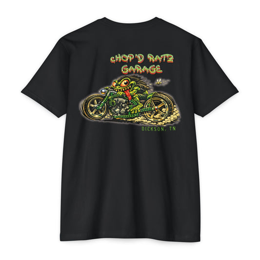 RIVVIT Frog Motorcycle T-Shirt — "Chop'D Ratz Garage" Vintage Tee