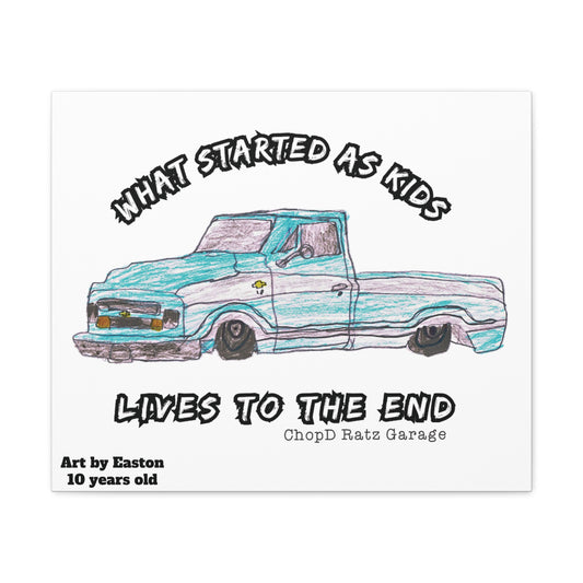 ART by EASTON C10 Canvas Gallery Wraps WHITE - Chop'D Ratz Garage